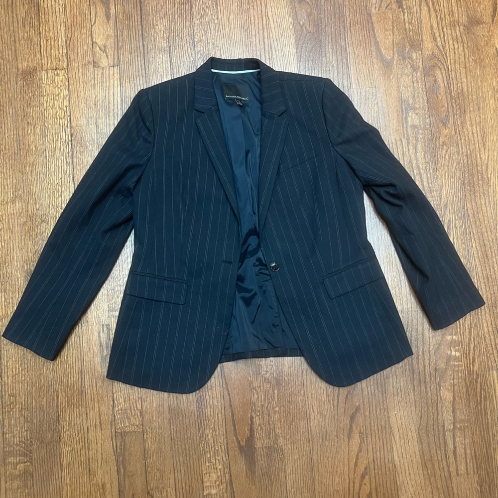 Banana Republic Pinstripe Blazer Size 12 Petite